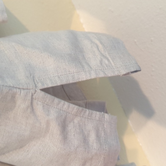 Casey & Max Sport Linen Button Down Top Large Lagenlook Minimalist Vintage - Picture 8 of 12